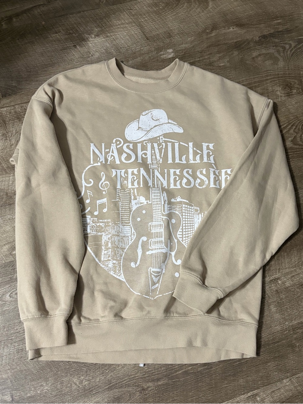 Nashville Tennessee Beige Crewneck Sweatshirt
